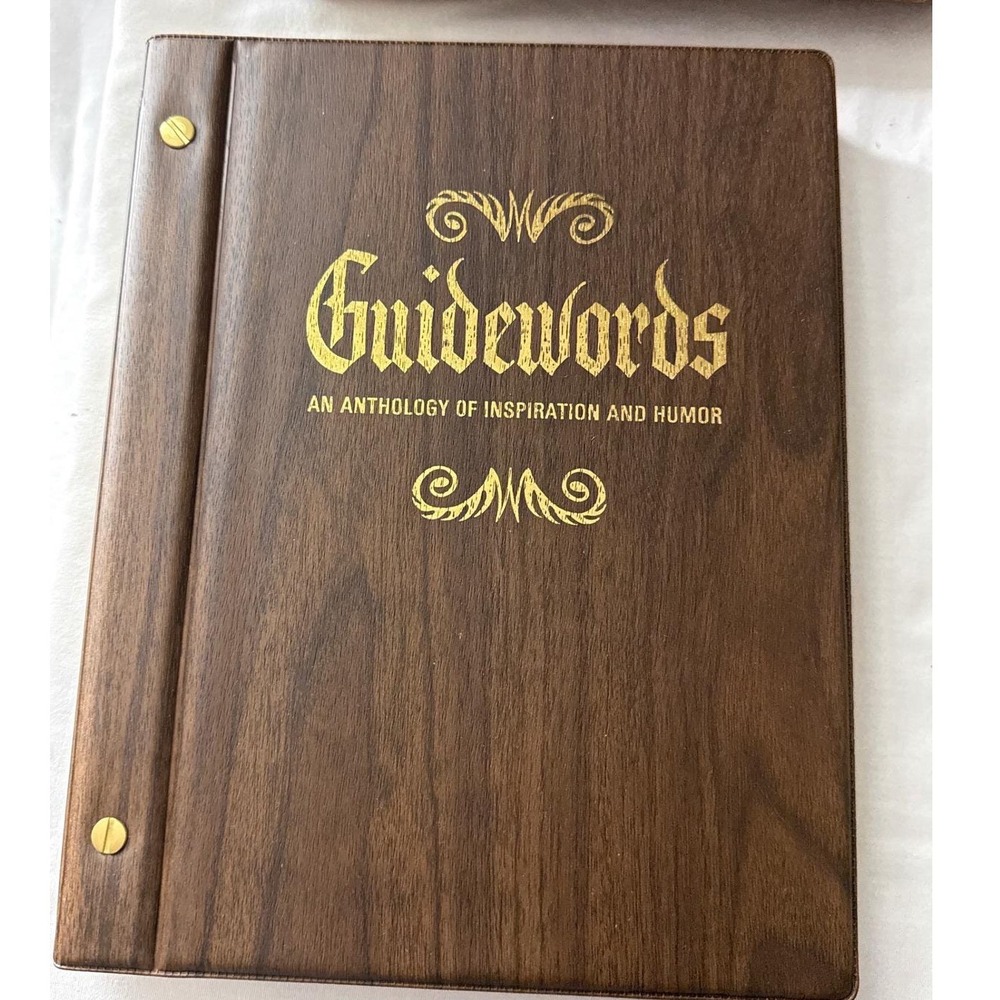 Vintage 1971 Guidewords Anthology Inspiration Humor Faux Wood Cover Slipcase